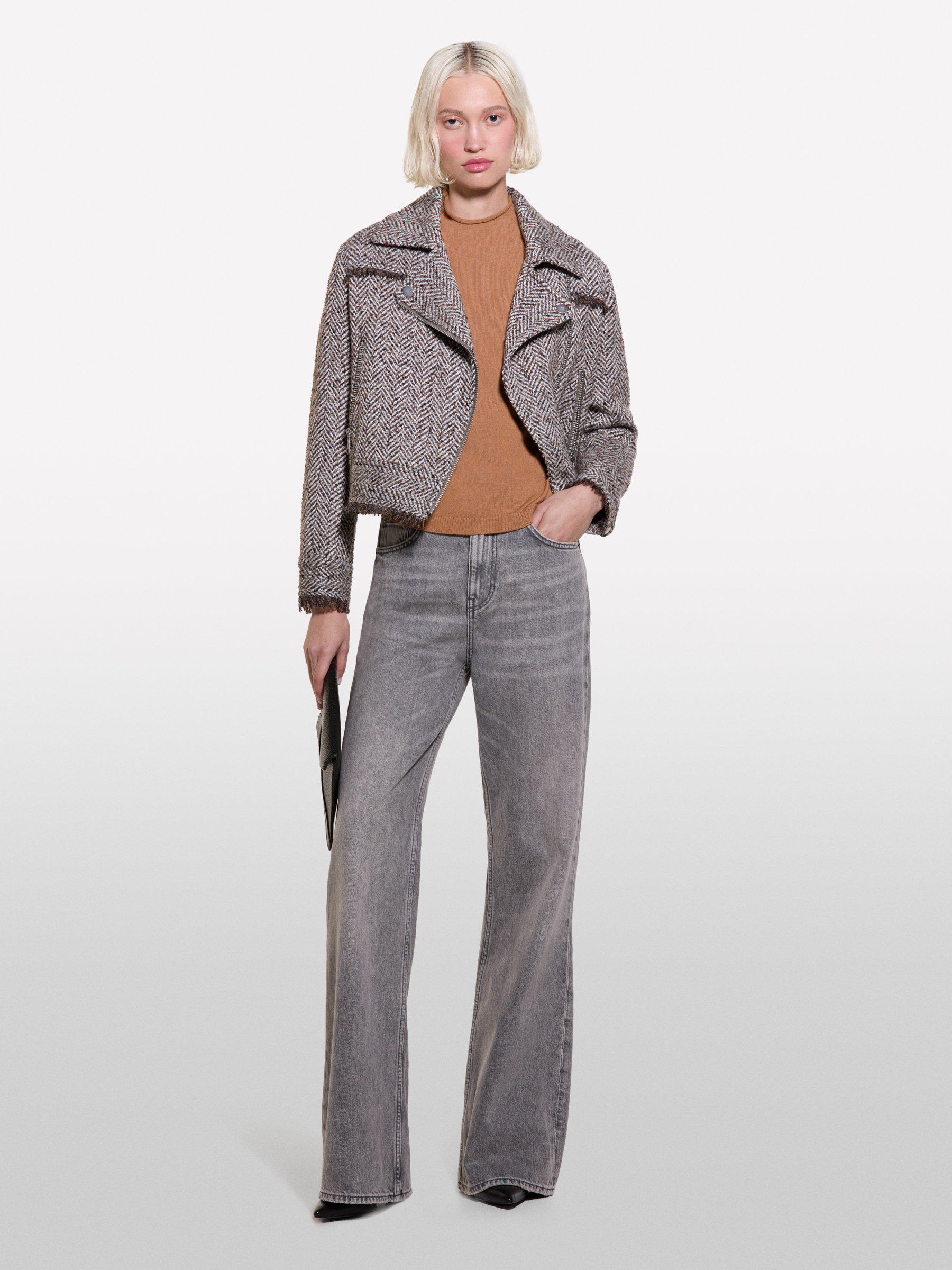 Sisley - Pull Camel À Demi-manches, Femme, Camel, Taille: XS