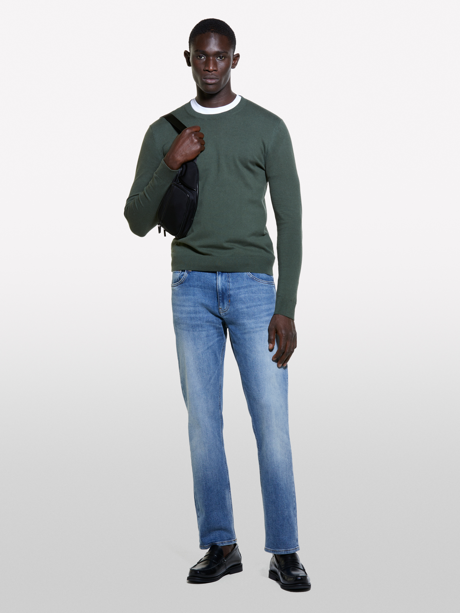 Sisley - Pull Uni Vert Militaire, Homme, Kaki, Taille: XL