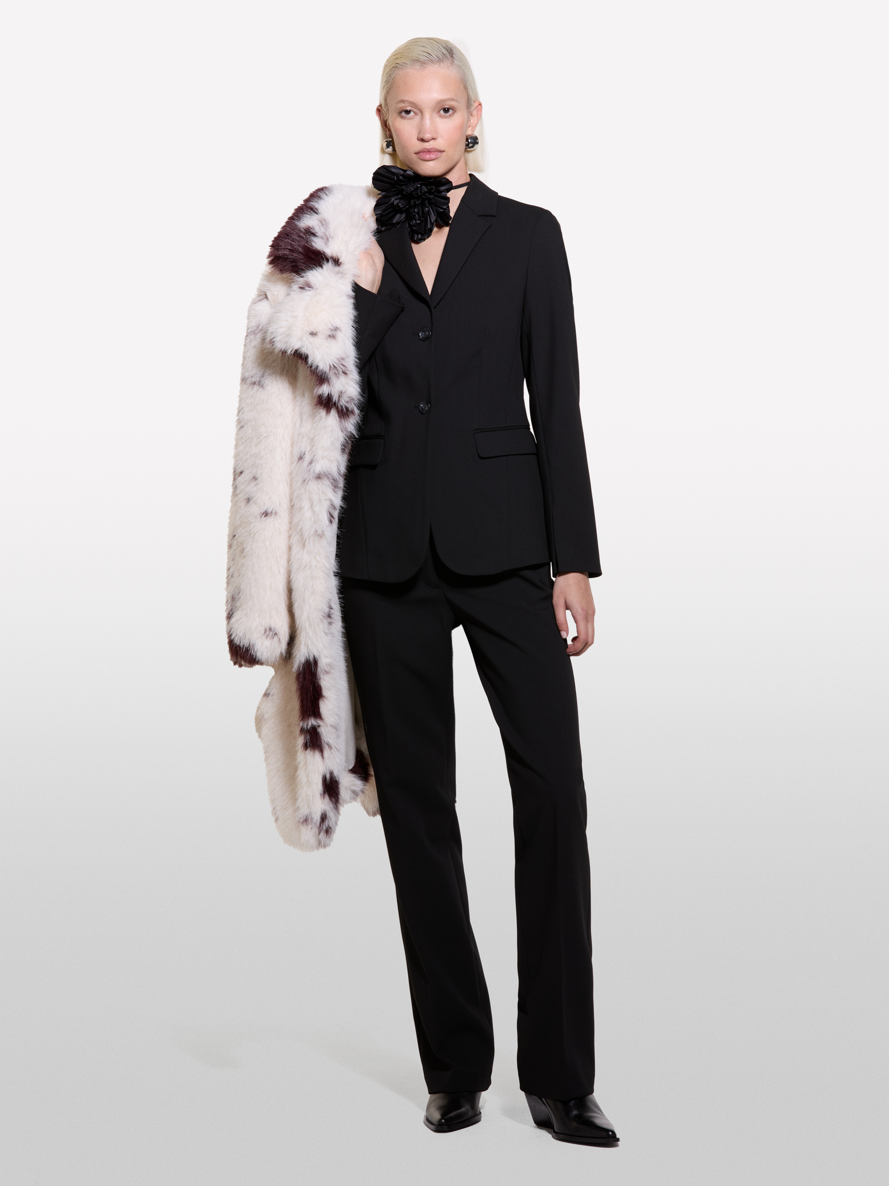 Sisley - Blazer Ajusté Noir, Femme, Noir, Taille: 48