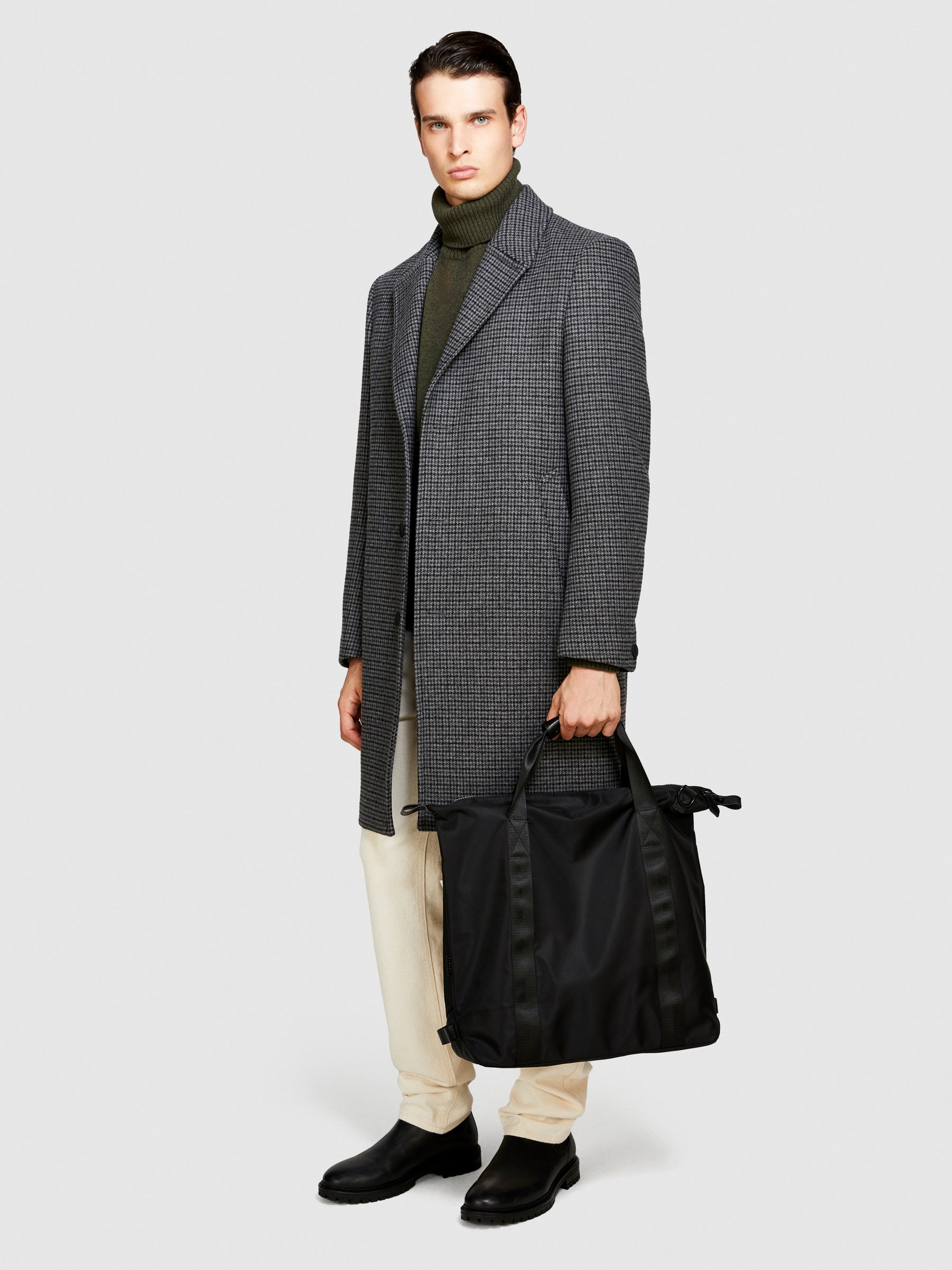 Sisley - Tote Bag With Shoulder Strap, Man, Black, Size: ST
