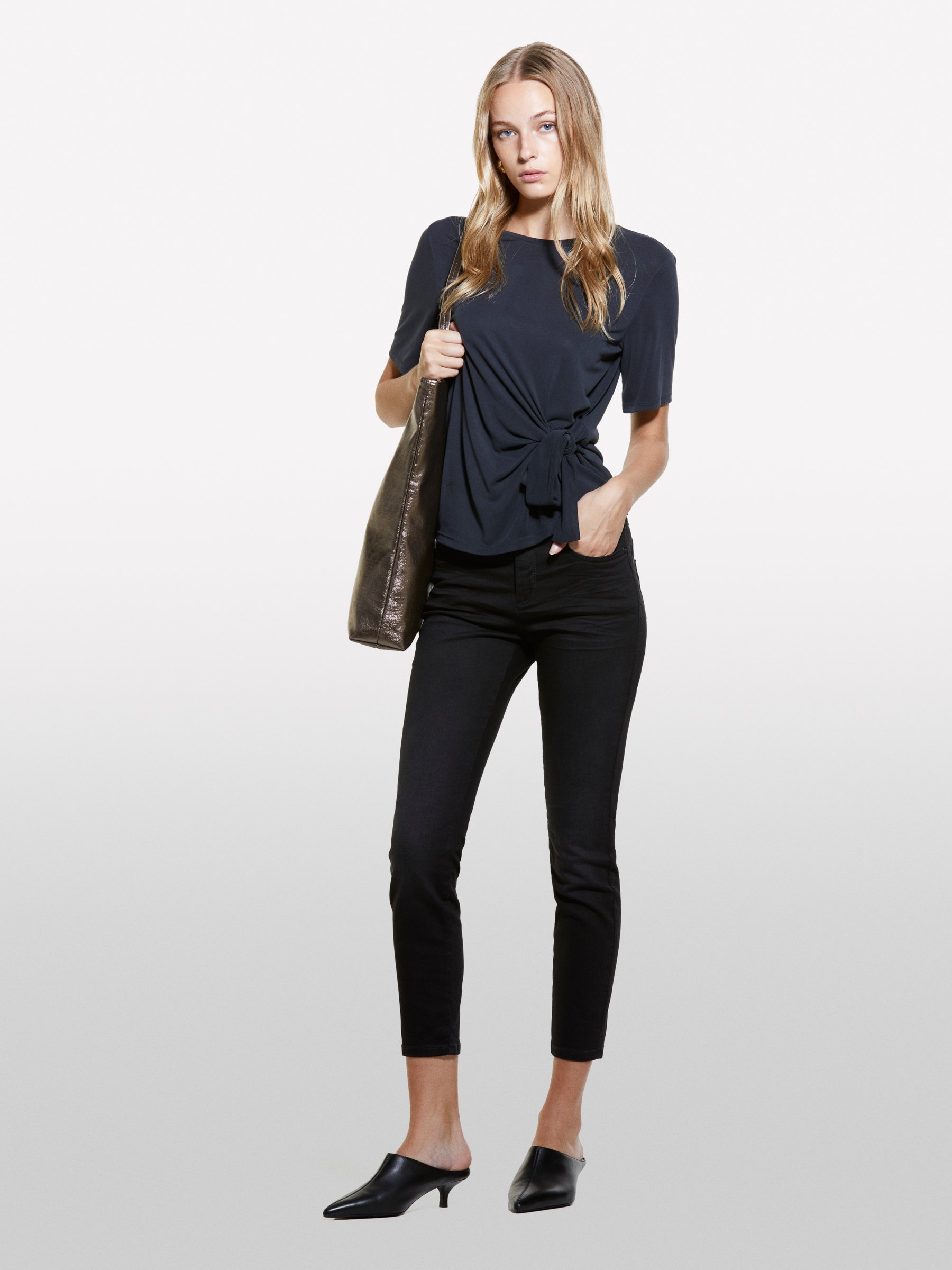 Sisley - Jeans Ibiza Slim Noir Effet Push-up, Femme, Noir, Taille: 34