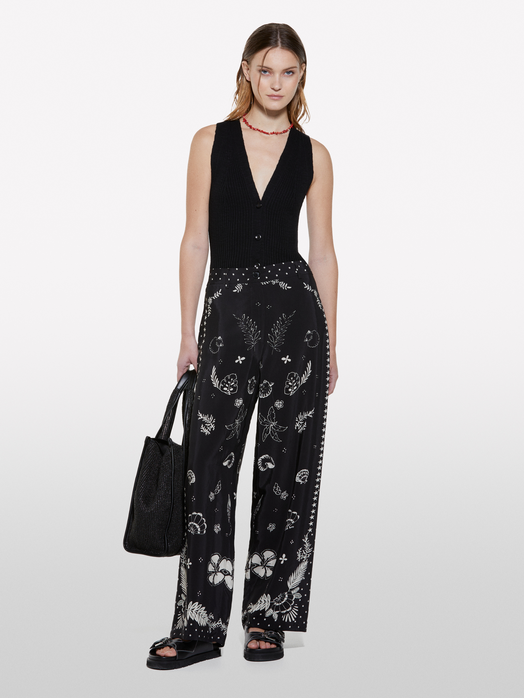 Sisley - Schwarze Strickweste, Frau, Schwarz, Größe: XS