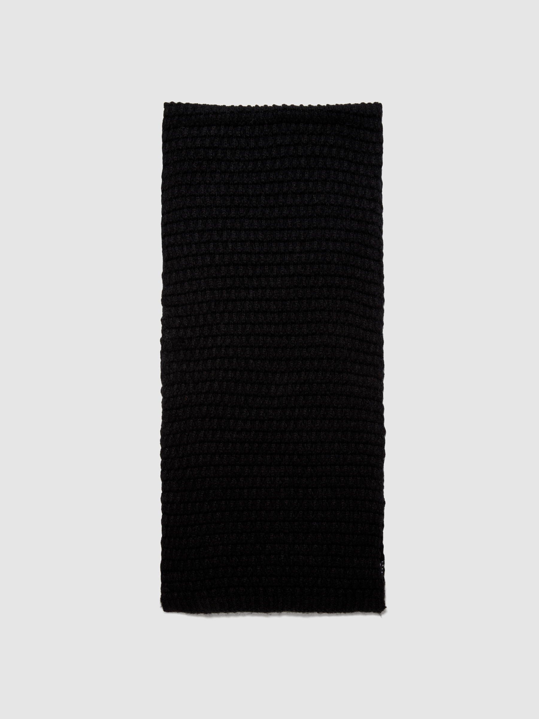 Sisley - 3d Knit Maxi Scarf, Woman, Black