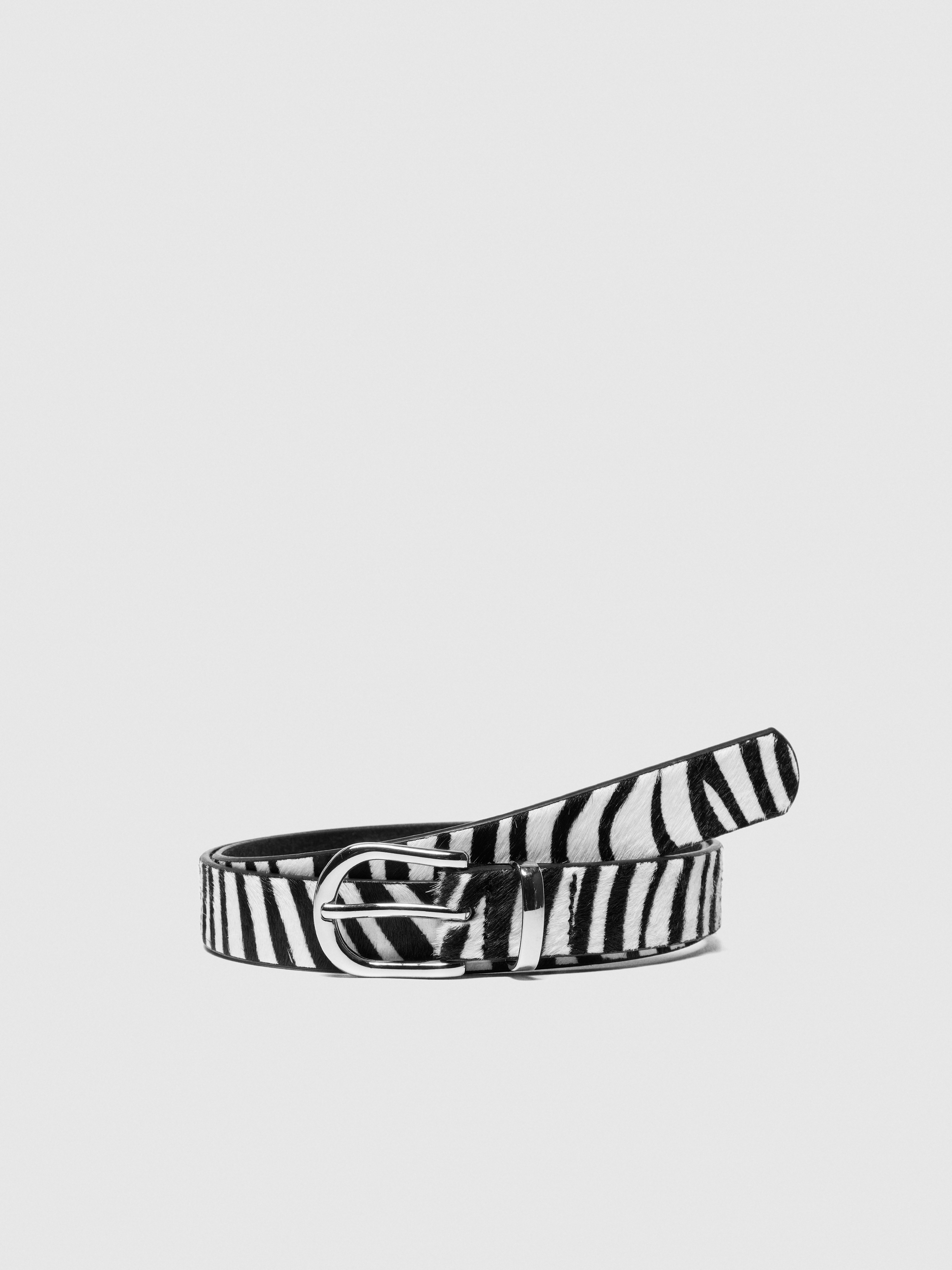 Sisley - Zebra Belt, Woman, White, Size: M