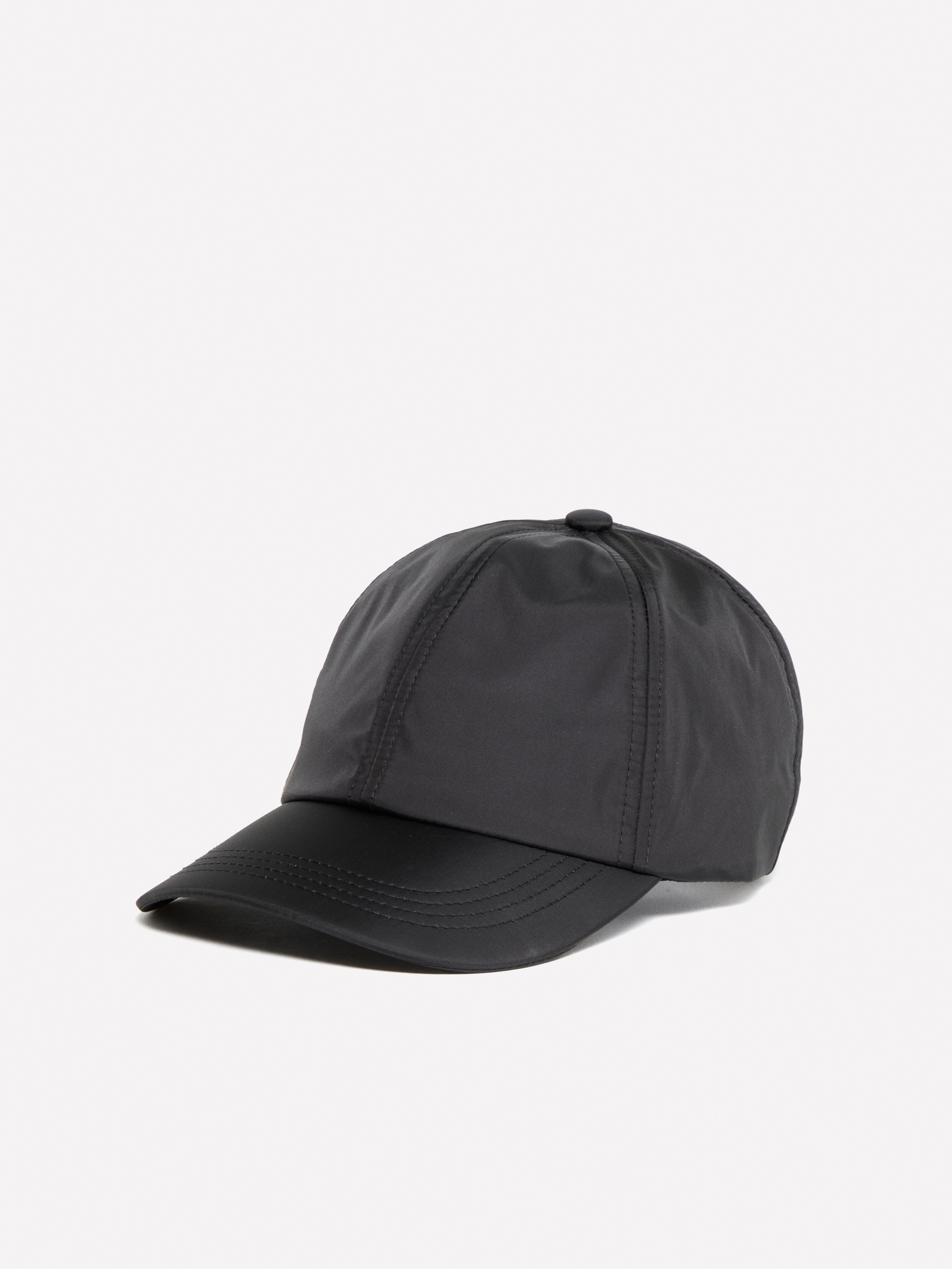 Sisley - Casquette Noire En Nylon Imperméable, Femme, Noir