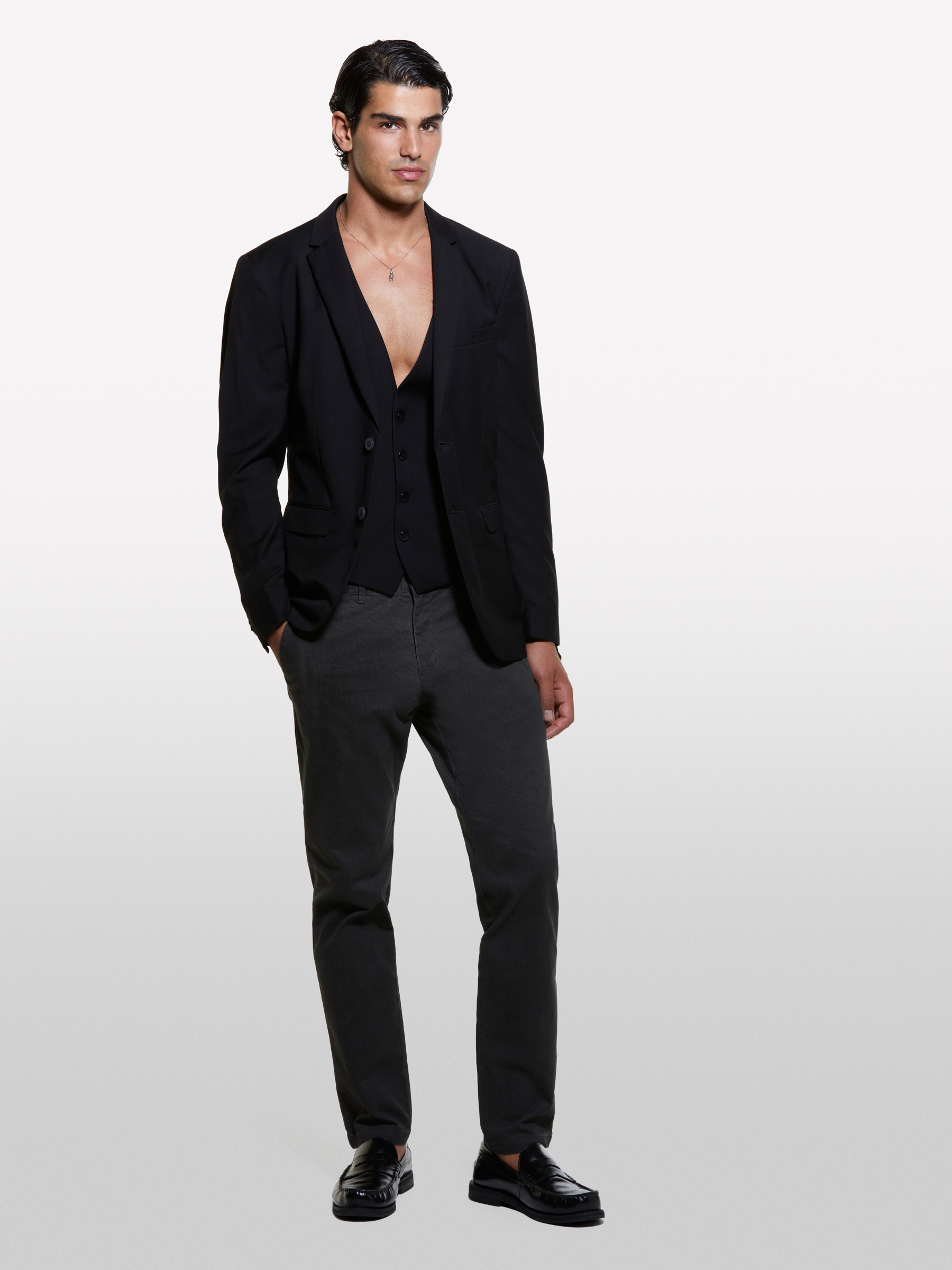 Sisley - Chino Slim Imprimé Noir, Homme, Noir, Taille: 56