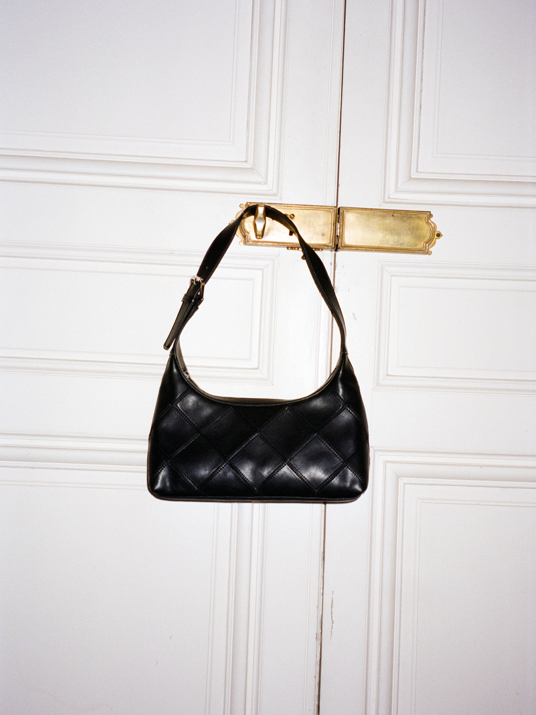 Sisley - Woven-effect Baguette Bag, Woman, Black, Size: ST