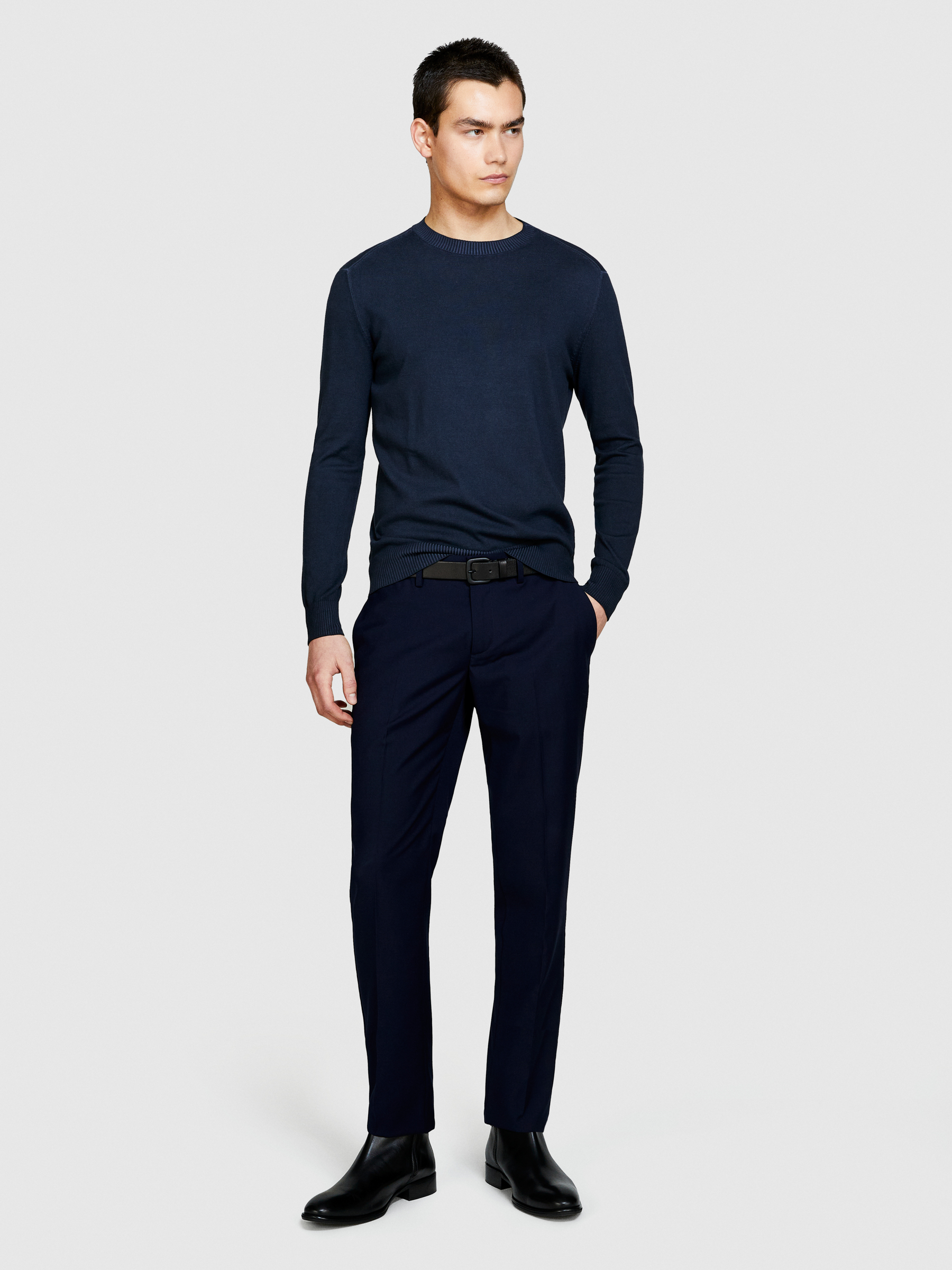 Sisley - Ombre Sweater, Man, Dark Blue, Size: L