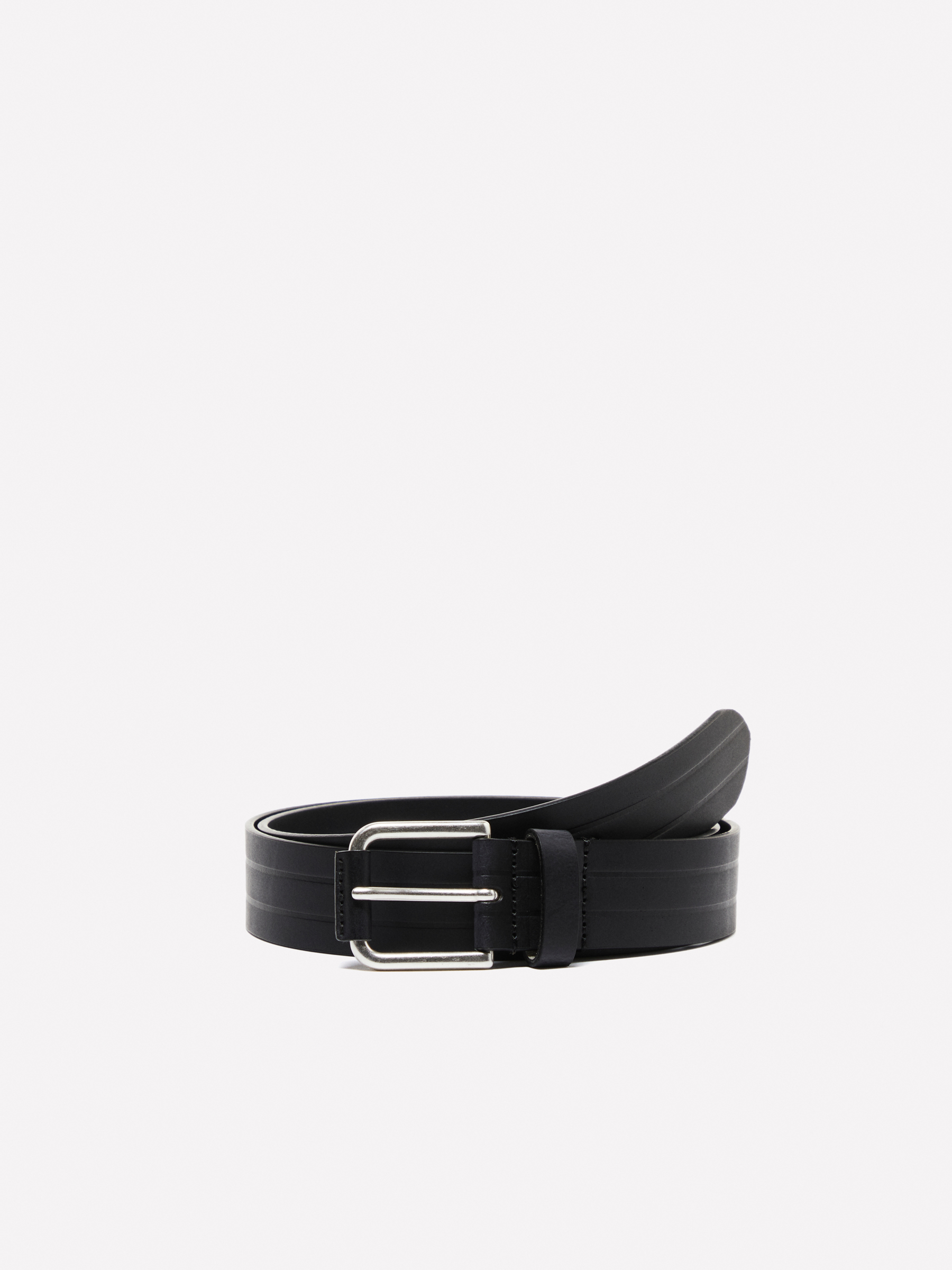 Sisley - Ceinture Noire 100 % Cuir, Homme, Noir, Taille: XL
