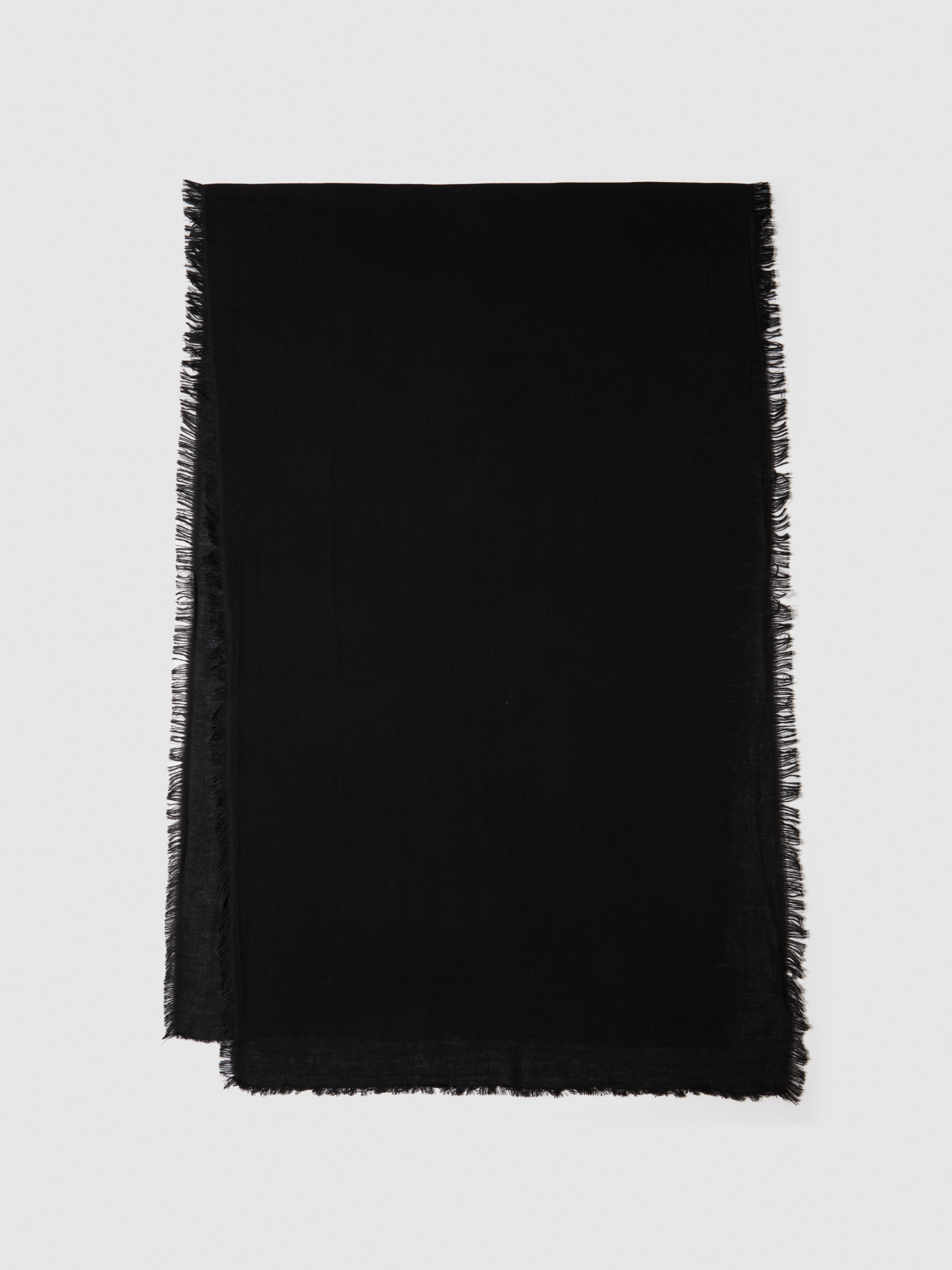 Sisley - Solid Colored Scarf, Man, Black