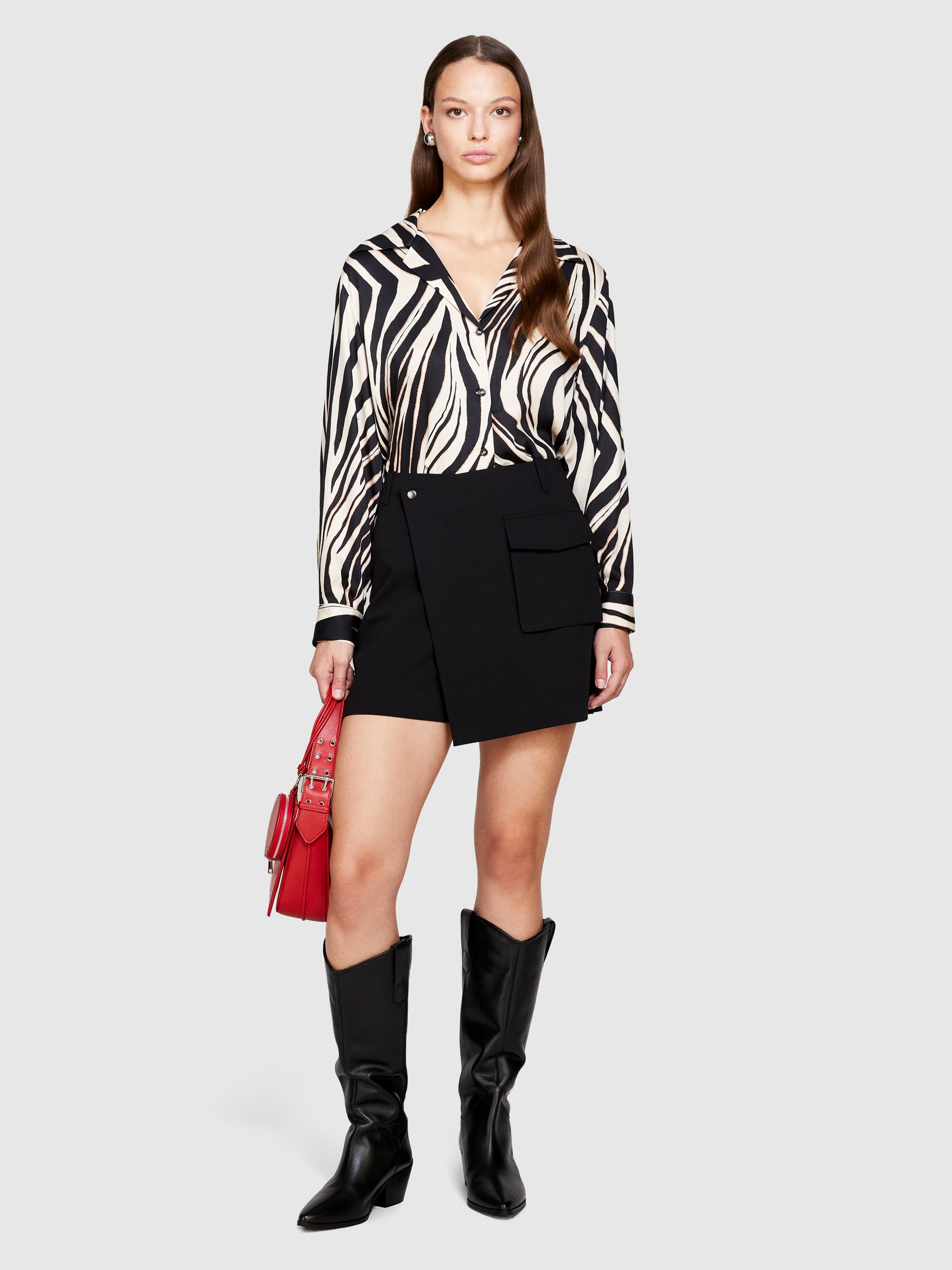 Sisley - Maxi Pocket Culottes, Woman, Black, Size: 38