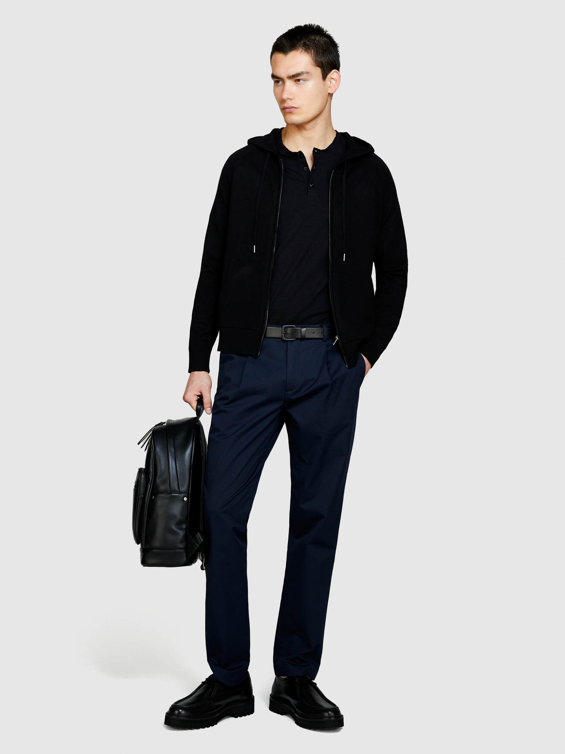 Sisley - Slim Comfort Fit Trousers, Man, Dark Blue, Size: 42