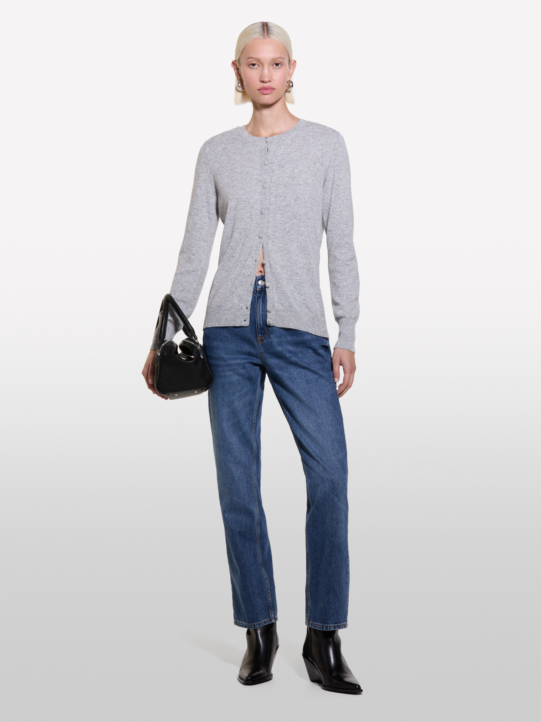 Sisley - Gilet Gris En Maille, Femme, Gris, Taille: XS