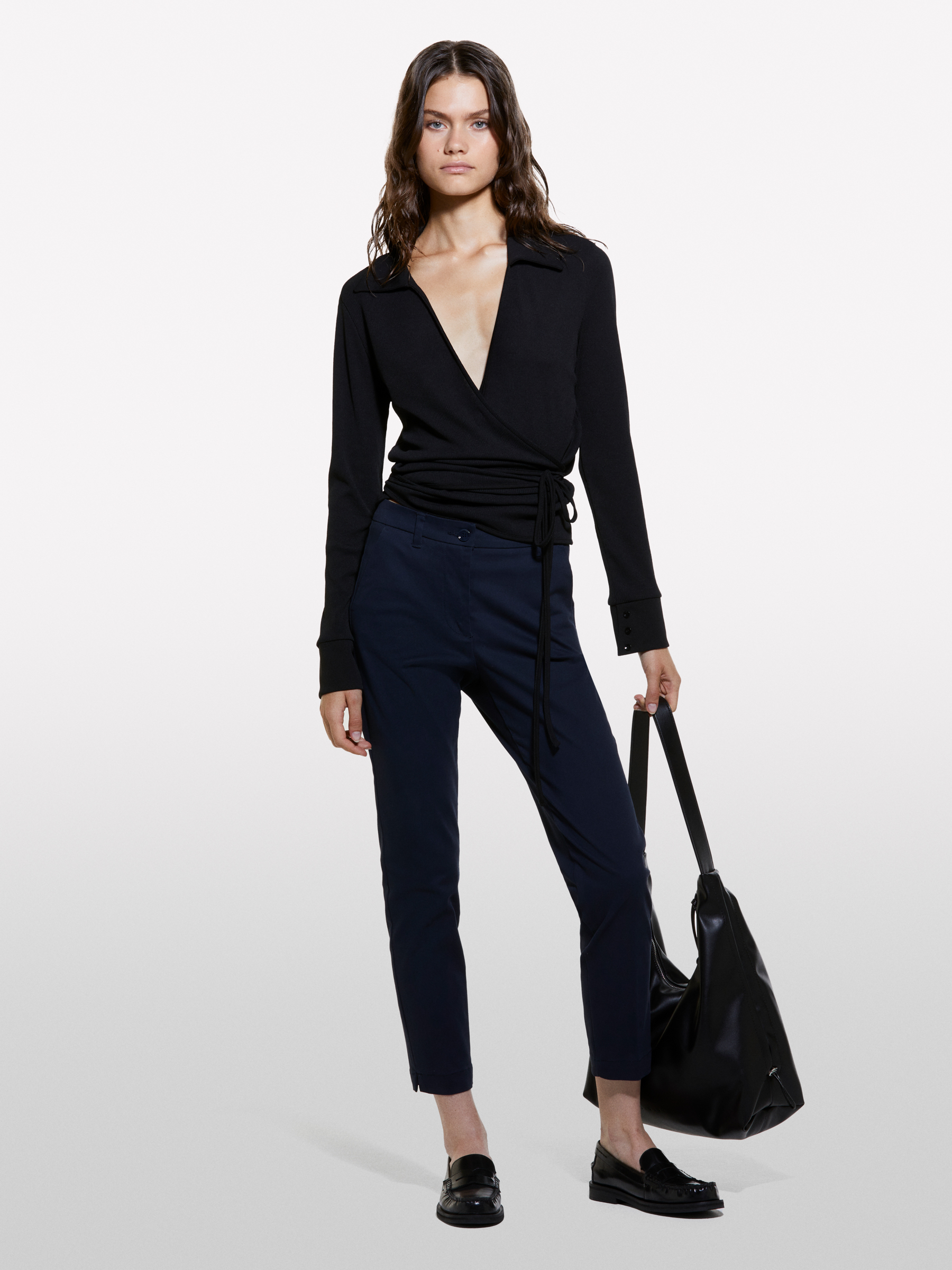 Sisley - Chino Slim Bleu Foncé, Femme, Bleu Foncé, Taille: 46