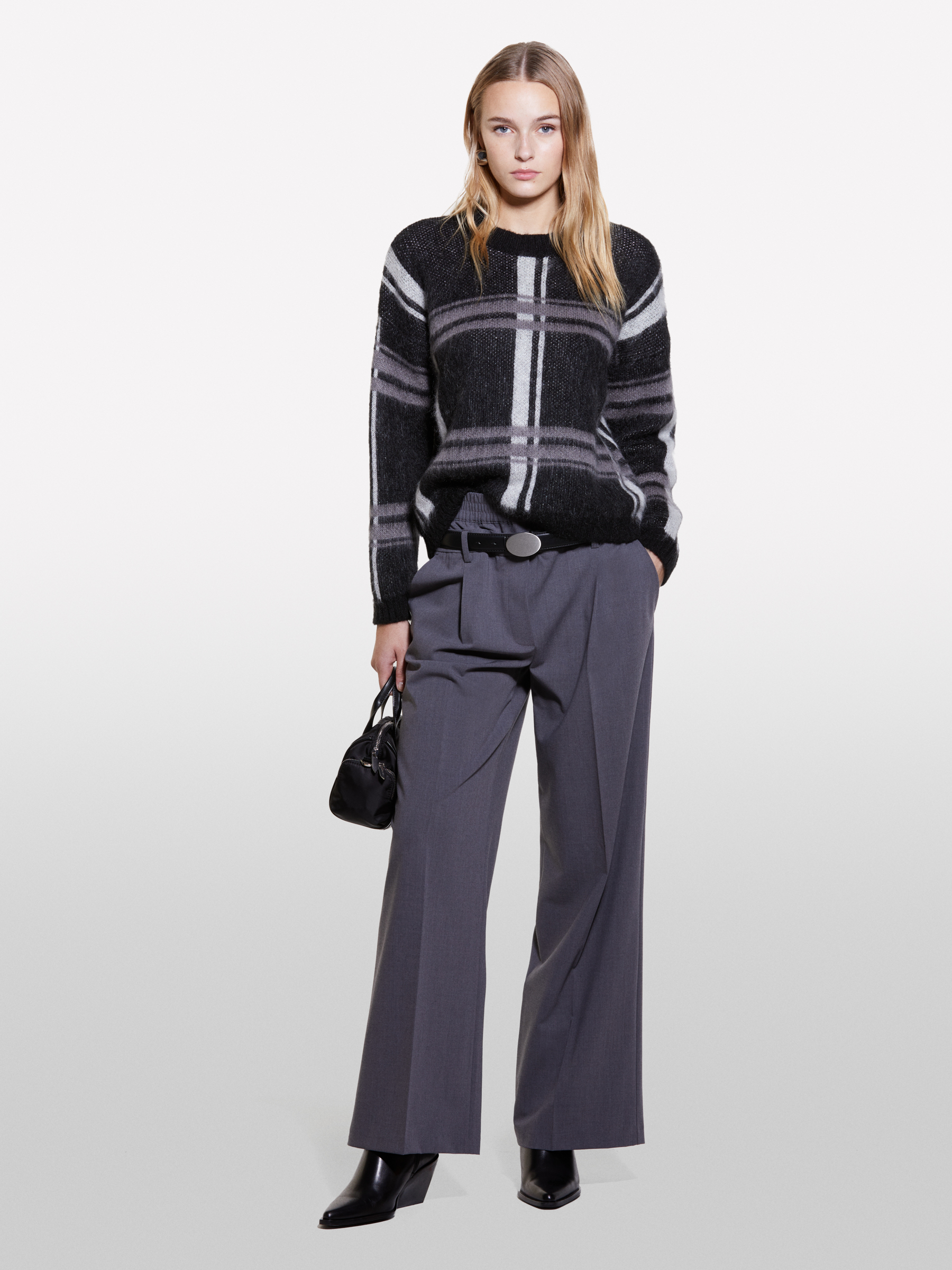 Sisley - Pull Noir À Rayures, Femme, Noir, Taille: XS