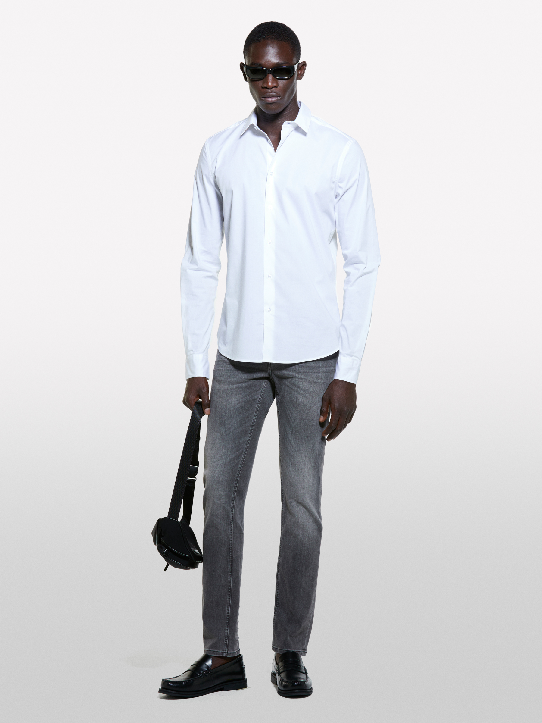Sisley - Chemise Ajustée Blanche, Homme, Blanc, Taille: 46