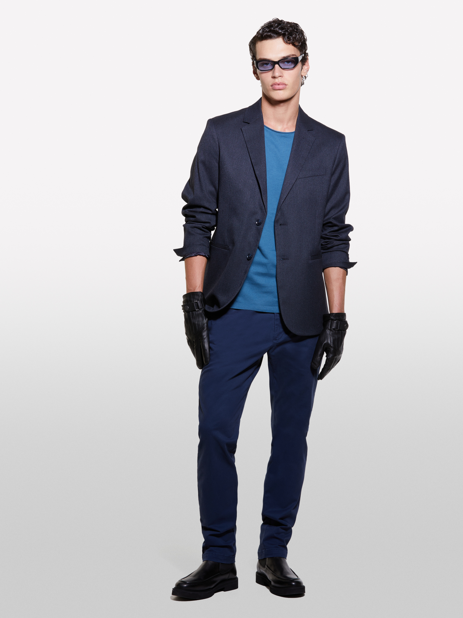 Sisley - T-shirt Bleu En 100 % Coton Bio À Poche Poitrine, Homme, Bleu, Taille: XL