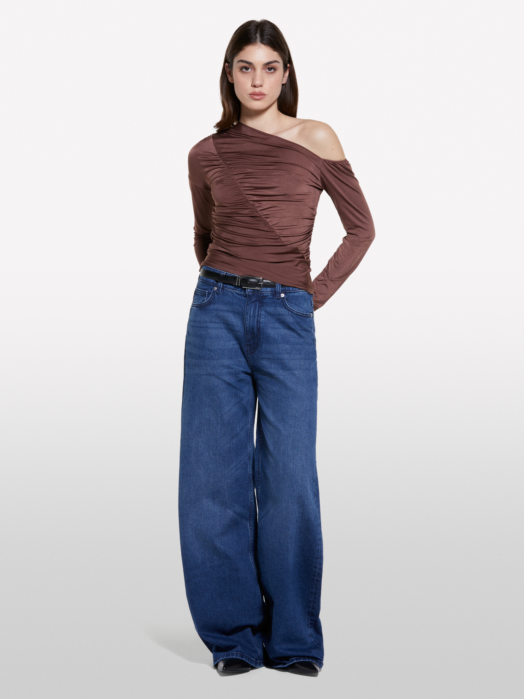  Sisley - Τζιν Style 72 Wide Fit Μπλε, θήλυ, Σκουρο Μπλε, μέγεθος: 29 2025