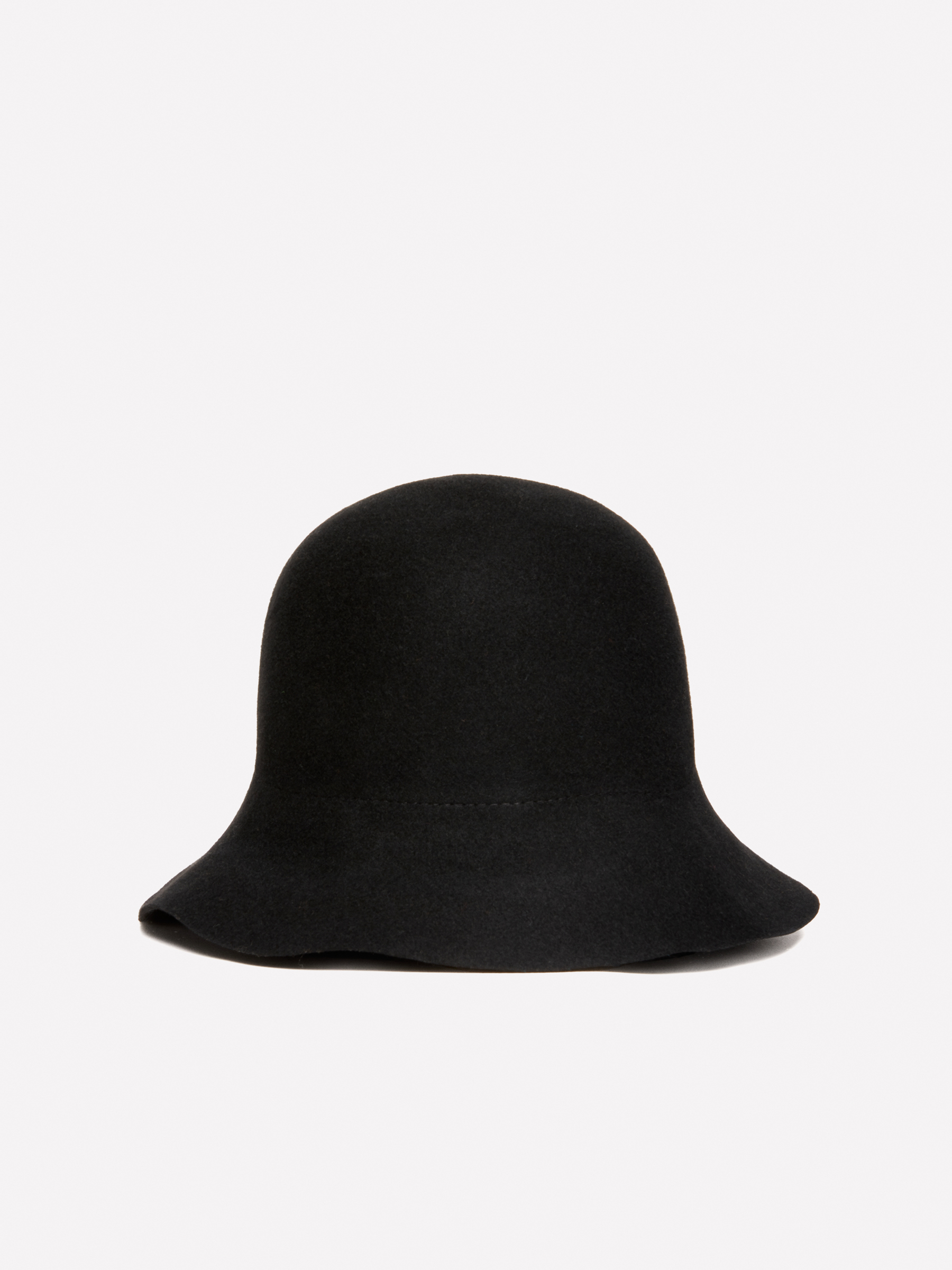 Sisley - Chapeau Cloche Noir En 100 % Laine, Femme, Noir, Taille: S