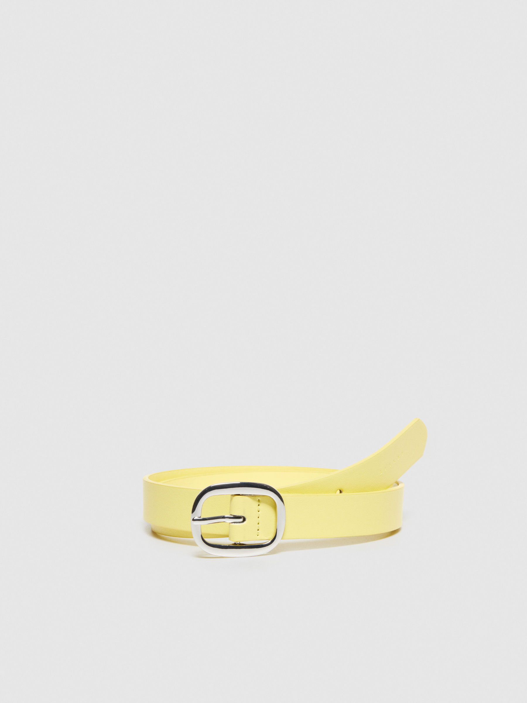 Sisley - Belt With Oval Buckle., Woman, Yellow, Size: S