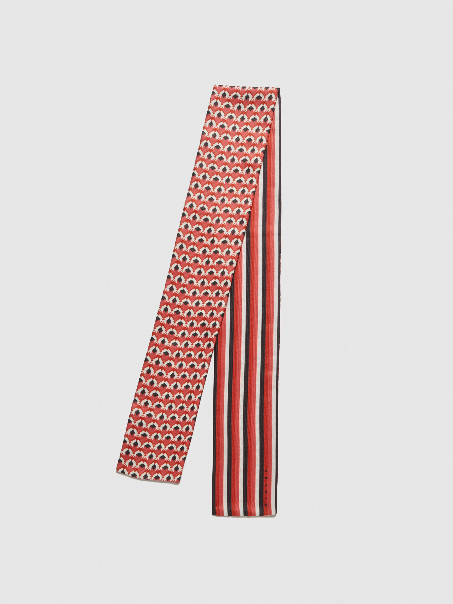 Sisley - Thin Double-faced Scarf, Woman, Red